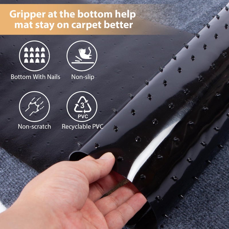 Oroonoko Carpet Protector for Pets Cat Carpet Protector for Doorway, Anti Scratch Under Door Cat Scratch Protector Mat, Easy to Cut Plastic Stopper (Black, 3.6FT-1pack) - Image 5