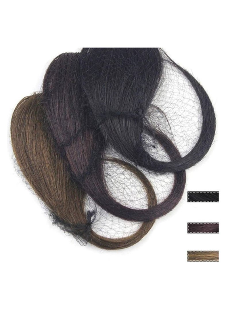 Estelle Hand Made Long Straight Bangs Invisible Clip In Side Bangs Human Hair Nature Look Hair Piece Extension Natural Black  - Image 5