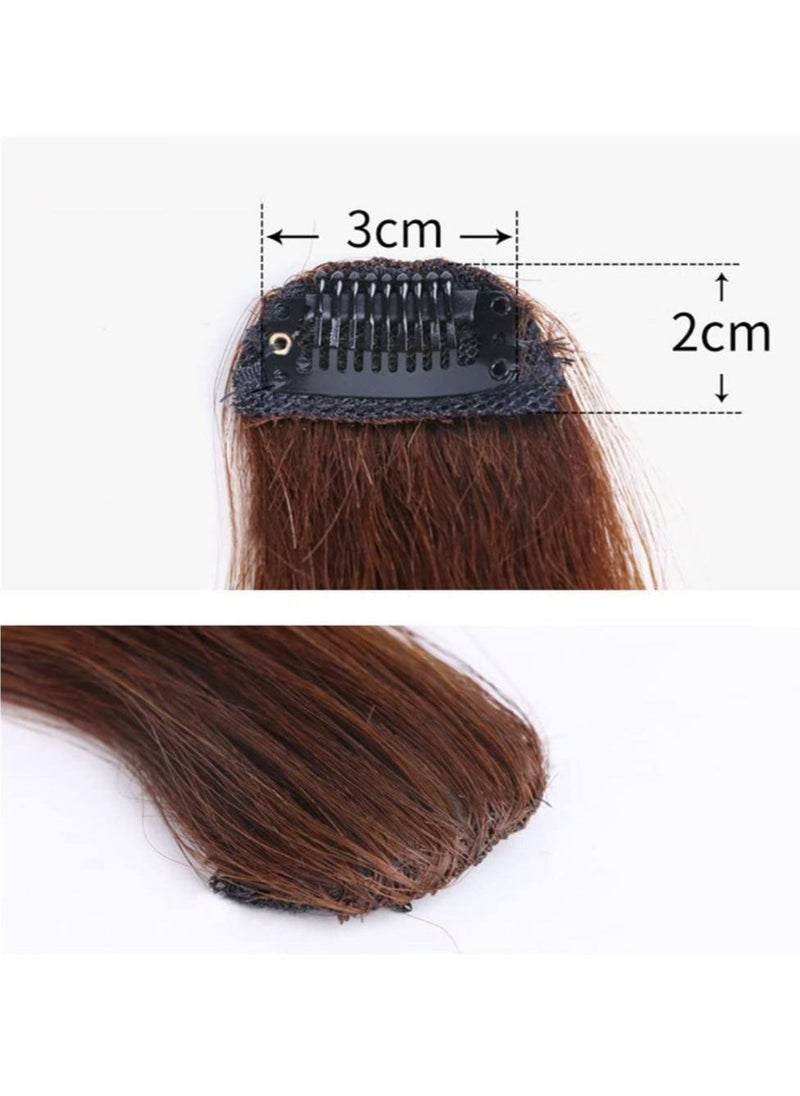 Estelle Hand Made Long Straight Bangs Invisible Clip In Side Bangs Human Hair Nature Look Hair Piece Extension Natural Black  - Image 3