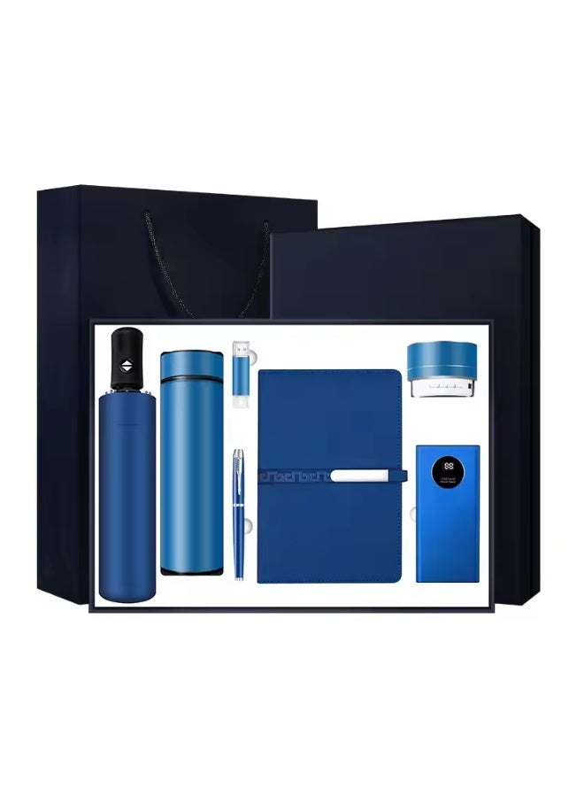 Digitplus 7-in-1 Executive Corporate Gift Set – Premium Business Gift Box with Temperature Display Flask, Power Bank, Bluetooth Speaker, Notebook, Pen, USB Flash Drive & Automatic Umbrella - Image 2
