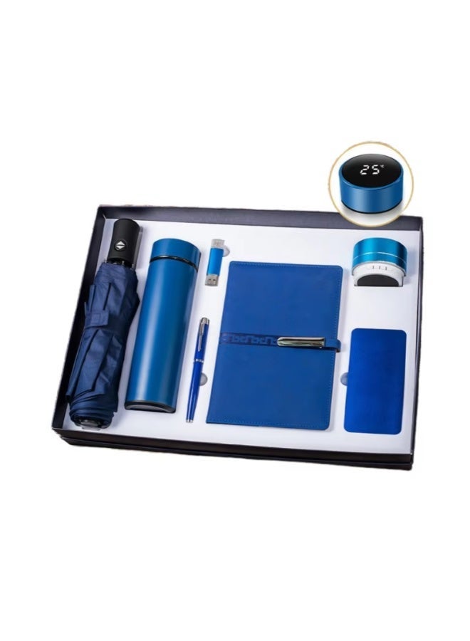 Digitplus 7-in-1 Executive Corporate Gift Set – Premium Business Gift Box with Temperature Display Flask, Power Bank, Bluetooth Speaker, Notebook, Pen, USB Flash Drive & Automatic Umbrella - Image 5