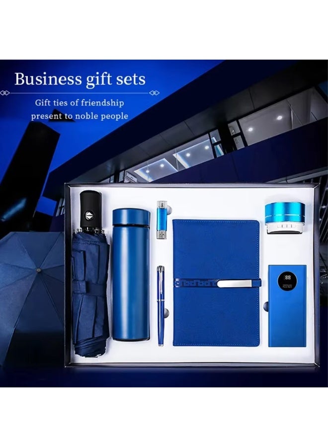 Digitplus 7-in-1 Executive Corporate Gift Set – Premium Business Gift Box with Temperature Display Flask, Power Bank, Bluetooth Speaker, Notebook, Pen, USB Flash Drive & Automatic Umbrella - Image 1