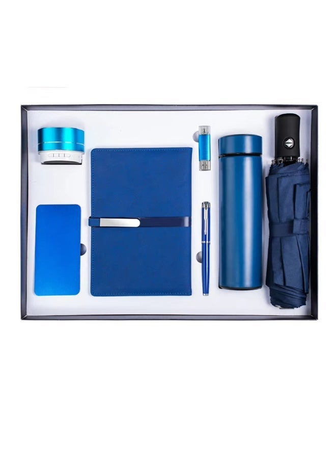 Digitplus 7-in-1 Executive Corporate Gift Set – Premium Business Gift Box with Temperature Display Flask, Power Bank, Bluetooth Speaker, Notebook, Pen, USB Flash Drive & Automatic Umbrella - Image 4