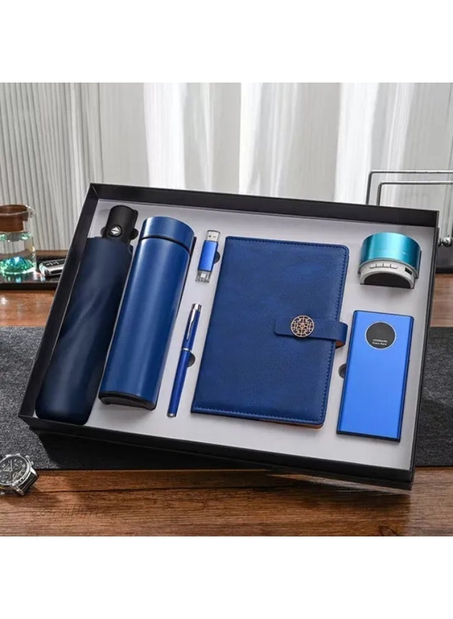 Digitplus 7-in-1 Executive Corporate Gift Set – Premium Business Gift Box with Temperature Display Flask, Power Bank, Bluetooth Speaker, Notebook, Pen, USB Flash Drive & Automatic Umbrella - Image 3
