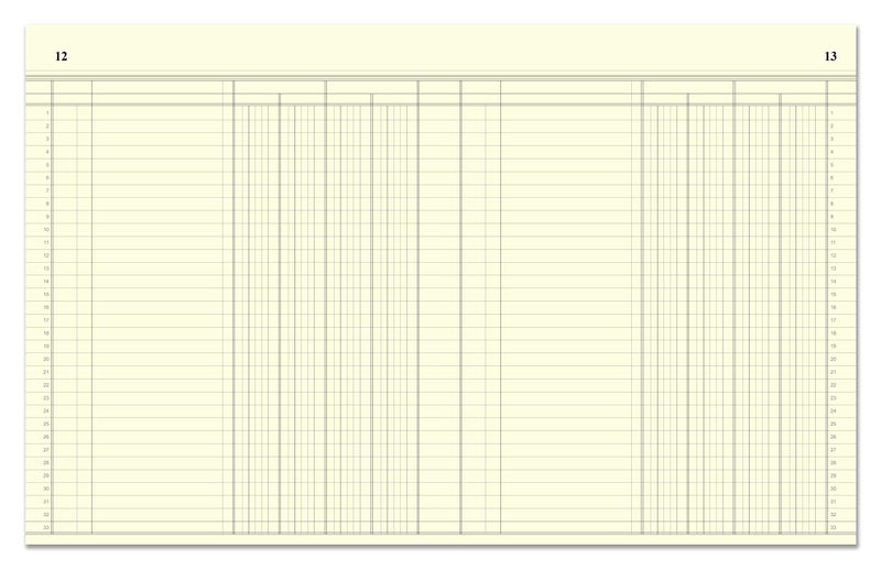 BookFactory Account Book/Ledger Book/Accounting/Account Notebook (4 Column/Four Columns Columnar Book Format) - 168 Pages, 8" x 10", Burgundy Cover, Section Sewn Hardbound (ACT-168-S4CM-A-LMT16-AX) - Image 4