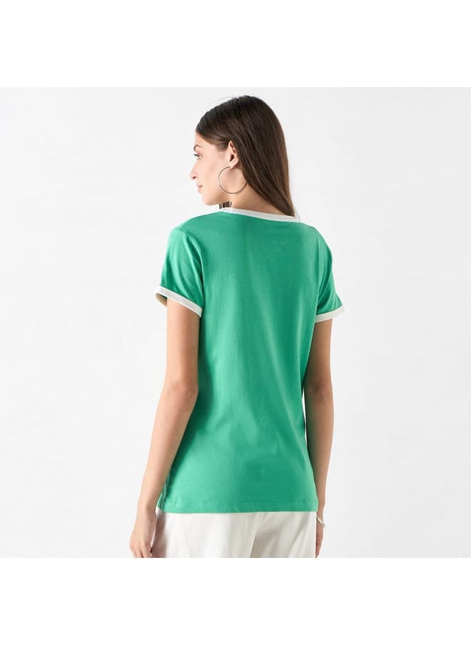 Lee Cooper Lee Cooper Printed T-shirt with Crew Neck and Short Sleeves  - Image 3