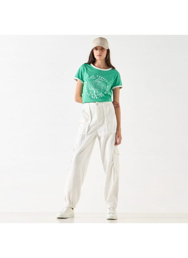 Lee Cooper Lee Cooper Printed T-shirt with Crew Neck and Short Sleeves  - Image 2