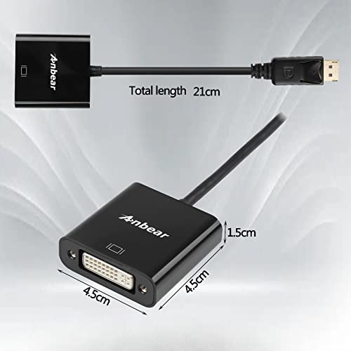 Anbear DisplayPort to DVI Adapter, Display Port to DVI-D Adapter (Male to Female) Compatible with Computer,Desktop,Laptop,PC - Image 4