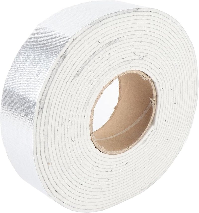 شريط عازل حراري من رقائق الألومنيوم مقاوم للحرارة حتى 1000 درجة مئوية، مقاس 1.97 بوصة × 25.26 قدم، لإصلاح السيارات والمنازل - Image 4