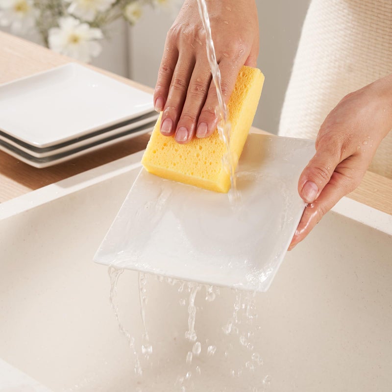 Meideal Appetizer Plates Set of 6, 6 Inch Porcelain Dessert Plates, White Stackable Square Salad Plates for Snack Steak Bread Butter, Chip and Scratch Resistant, Microwave and Dishwasher Safe - Image 5