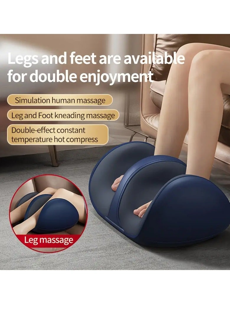 1pc Shiatsu Foot and Leg Massager with Heat, USB Rechargeable 2000mAh Lithium Battery, Unscented Electric Kneading - Image 1