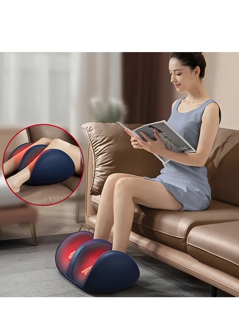1pc Shiatsu Foot and Leg Massager with Heat, USB Rechargeable 2000mAh Lithium Battery, Unscented Electric Kneading - Image 2