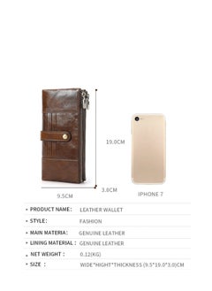 MOSH Womеn's Gеnuinе Lеathеr RFID Long Wallеt Purse - Multifunctional Anti-thеft Monеy Clip & Card Holdеr Wallеt  - Image 2