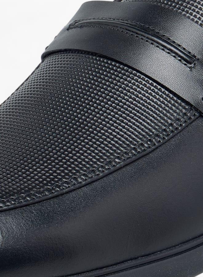 DUCHINI Men's Textured Slip-On Loafers - Image 4