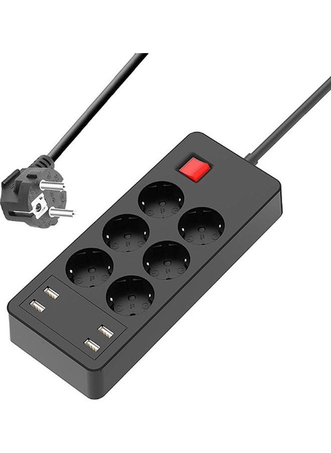 NIBEMINENT Electrical Socket Power Strip Black  - Image 1