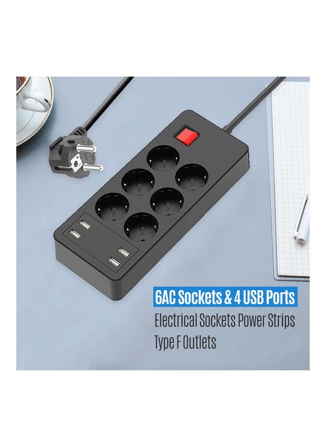 NIBEMINENT Electrical Socket Power Strip Black  - Image 3