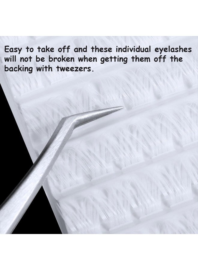 Outopen White Lashes Clusters 140Pcs Natural Look False Eyelashes Extensions D Curl Fluffy Wispy Cat Eye Lashes Individuals Diy Lash Extensions At Home (W01) - Image 3