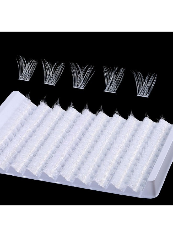 Outopen White Lashes Clusters 140Pcs Natural Look False Eyelashes Extensions D Curl Fluffy Wispy Cat Eye Lashes Individuals Diy Lash Extensions At Home (W01) - Image 4