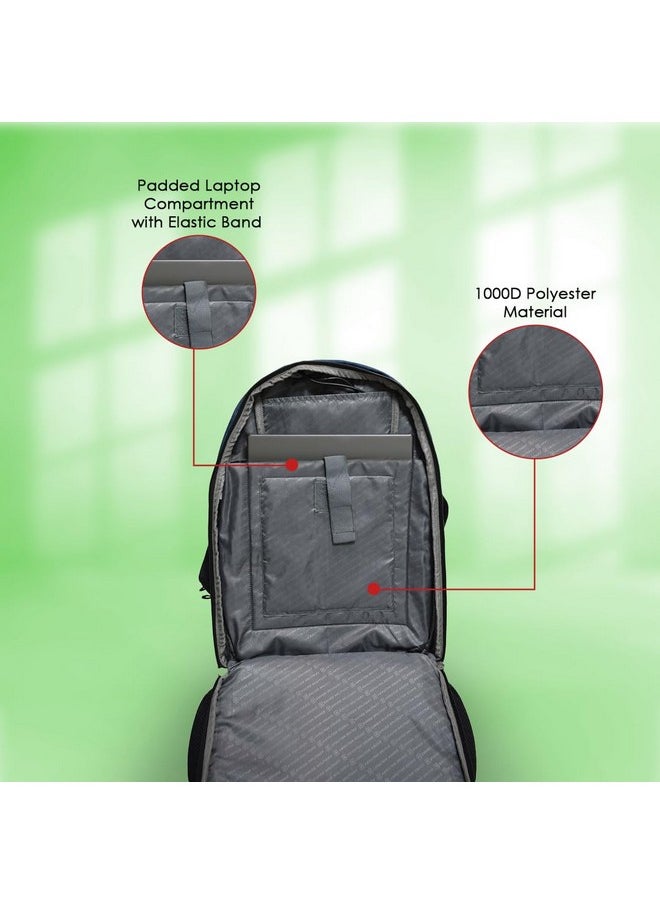 SWISS MILITARY - Swiss Military Laptop Backpack with USB Charging Port/Aux Port, Breathable EVA back, Water & Wear Resistant, Travel Backpack for Men, Women, Kids | Bagpacker Bag for Men, 31 liters, Black, 1 - Image 1