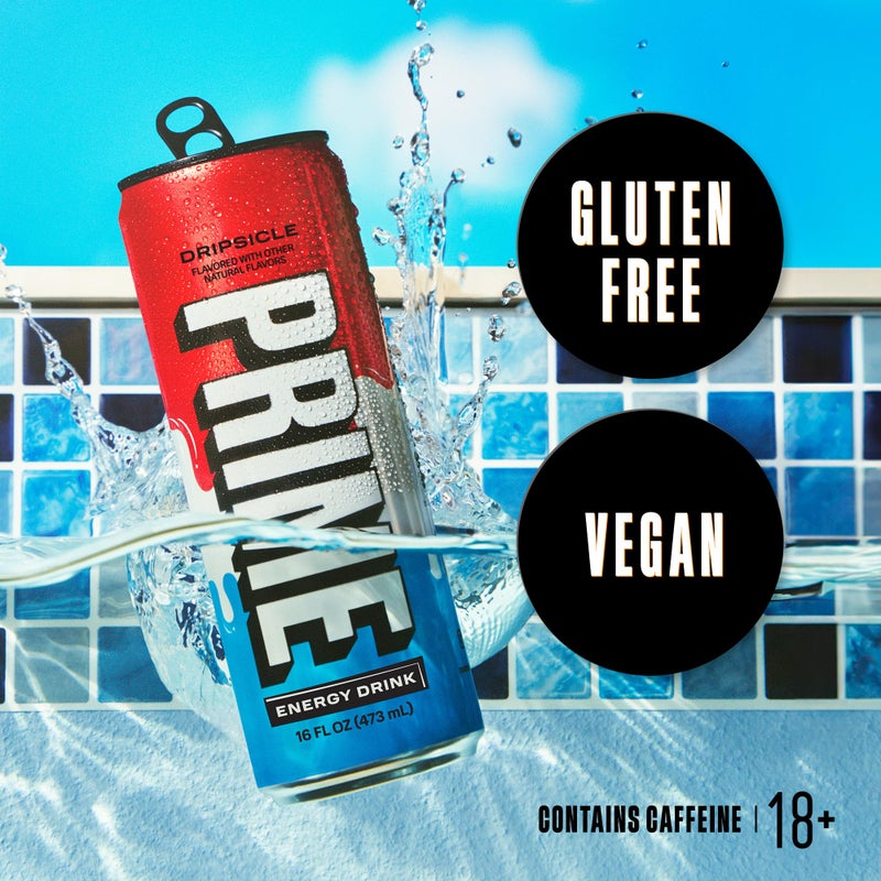 Prime Hydration PRIME Energy DRIPSCICLE, Zero Sugar Energy Drink, 200mg Caffeine and 355mg of Electrolytes for Hydration, Vegan, Gluten Free,16 Fluid Ounce, 12 Pack - Image 4