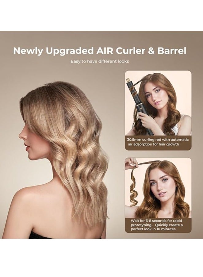 مصفف شعر 5 في 1، فرشاة تجعيد الشعر، فرشاة تجعيد الشعر بالهواء، فرشاة تجعيد الشعر بالهواء الساخن 110000 دورة في الدقيقة 20 م/ثانية، مكواة تجعيد الشعر بالهواء السالب، أدوات تصفيف الشعر لتمليس الشعر - Image 2