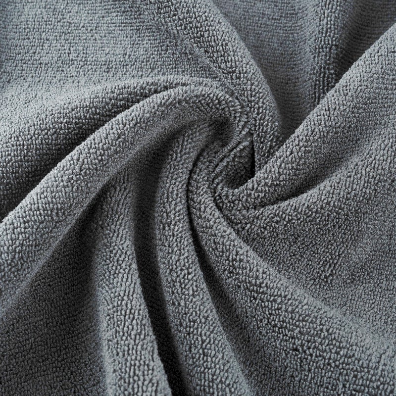 MICROFI New Microfiber Hair Drying Salon Towels, Quick Dry, Lint Free, 2 Pack (Gray) - Image 2