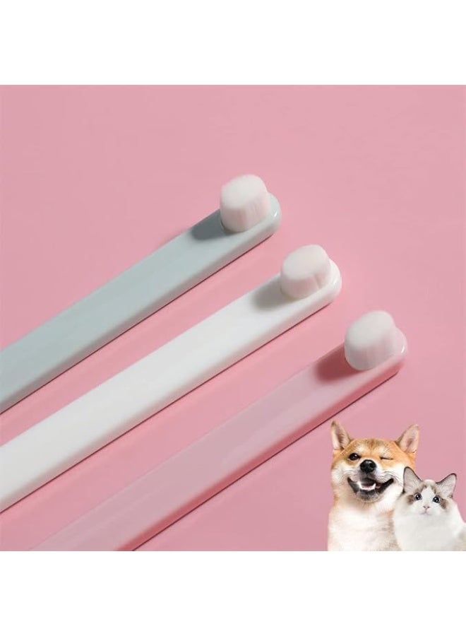 3 حزمة فرشاة أسنان الكلب الأليف, فرشاة أسنان الكلب والقطة الناعمة الإضافية, فرشاة تنظيف الأسنان, الكلاب أسنان رعاية الأسنان, فرشاة كثيفة نظيفة عميقة, للجرو, الكلب الصغير والقطة, الأبيض، الأخضر، الوردي - Image 1