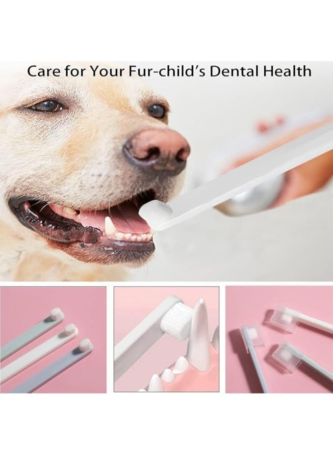 3 حزمة فرشاة أسنان الكلب الأليف, فرشاة أسنان الكلب والقطة الناعمة الإضافية, فرشاة تنظيف الأسنان, الكلاب أسنان رعاية الأسنان, فرشاة كثيفة نظيفة عميقة, للجرو, الكلب الصغير والقطة, الأبيض، الأخضر، الوردي - Image 5