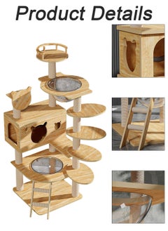 Wooden Pet Cat Climbing Frame Cat Tree Toy With Cat House Cat Jumping Platform Claw Sharpening Cat Scratching Post 50*50*135cm - pzsku/ZCA2A139A124CEF7E9D99Z/45/_/1718092184/aae0aa89-f0e4-4481-9078-5bc27142da4d