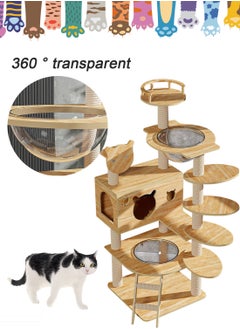 Wooden Pet Cat Climbing Frame Cat Tree Toy With Cat House Cat Jumping Platform Claw Sharpening Cat Scratching Post 50*50*135cm - pzsku/ZCA2A139A124CEF7E9D99Z/45/_/1718092185/4f5f4434-7119-4b8f-b0c6-c9e4c9dd7c93