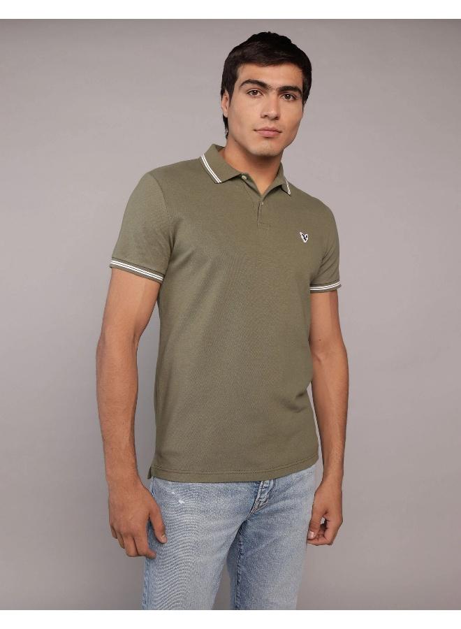 American Eagle AE Slim Fit Pique Polo Shirt  - Image 1