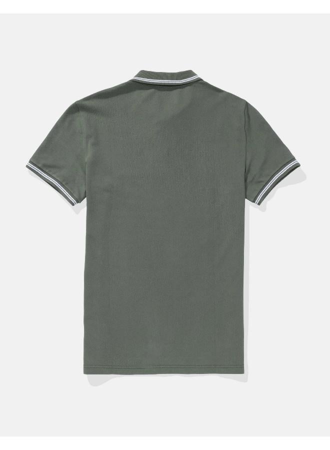 American Eagle AE Slim Fit Pique Polo Shirt  - Image 3
