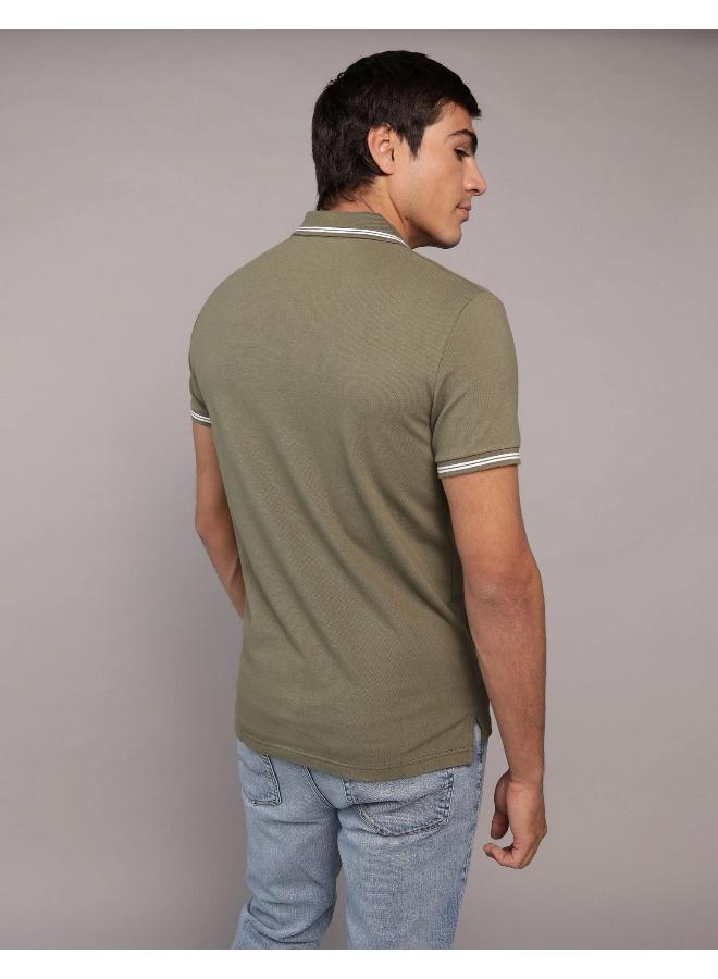 American Eagle AE Slim Fit Pique Polo Shirt  - Image 2