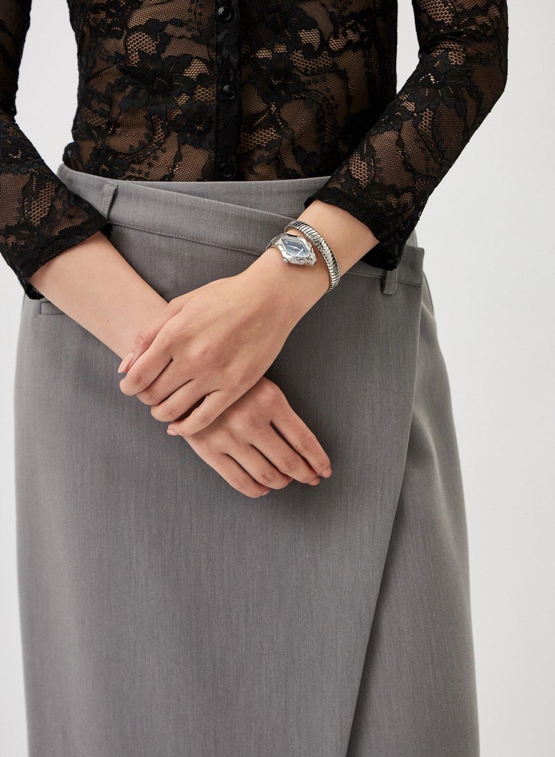 Just Cavalli Women's Ferocious Design Blue Dial Silver Tone Watch - JC1L306M0015 - Image 5