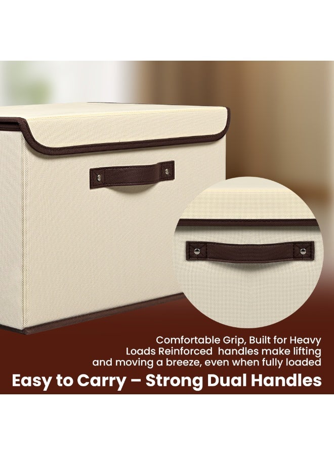 Dayelux™ Fabric Storage Box Set with Lid – 2 Pieces in Different Sizes – Elegant Organizer for Closets & Shelves – Foldable and Easy to Carry - Image 4