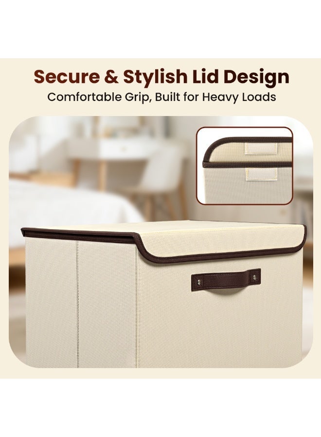 Dayelux™ Fabric Storage Box Set with Lid – 2 Pieces in Different Sizes – Elegant Organizer for Closets & Shelves – Foldable and Easy to Carry - Image 5
