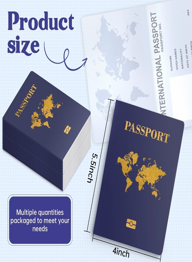WAHXIAOSW 20 Pcs Kids Passport Book - Blank Fake Passport Notebooks for Pretend Travel, Party Supplies, School Projects, Travel-Themed Events - Image 2