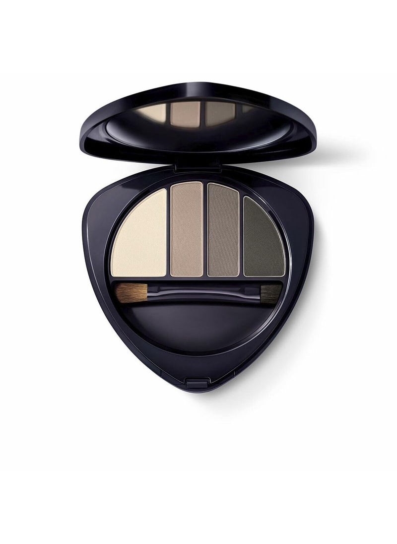 Dr. Hauschka Dr Hauschka Eye  Brow Palette 01 Stone Smoky Eye Compact includes Four Neutral Shades Natural Mineral Eyeshadow Matte and Satin Finishes All Skin Tones 019 oz 