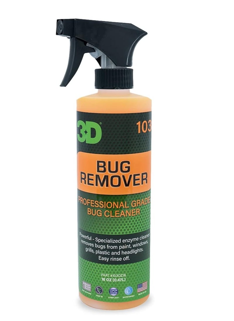 3D 3D Bug Remover - All Purpose Exterior Cleaner & Degreaser to Wipe Away Bugs on Plastic, Rubber, Metal, Chrome, Aluminum, Windows & Mirrors, Suitable for use on Car Paint, Wax & Clear Coat 16oz.  - Image 1