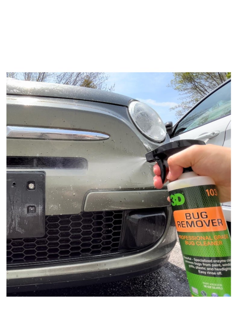 3D 3D Bug Remover - All Purpose Exterior Cleaner & Degreaser to Wipe Away Bugs on Plastic, Rubber, Metal, Chrome, Aluminum, Windows & Mirrors, Suitable for use on Car Paint, Wax & Clear Coat 16oz.  - Image 3