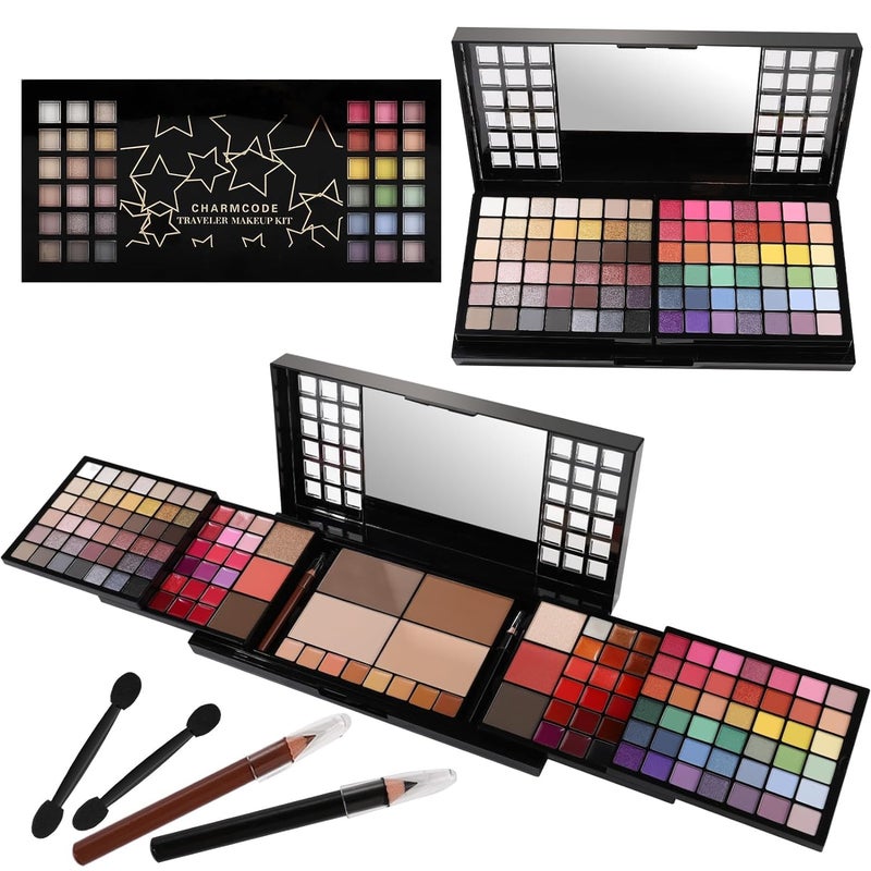 CHARMCODE Professional All in One Makeup Kit for Women Full Kit,186 Colors Make Up Palette Valentine's Gift Set, Including Eyeshadow,Lip Gloss,Concealer,Highlighter,Contour,Brow Powder,Mascara,Blush & Brush - Image 1