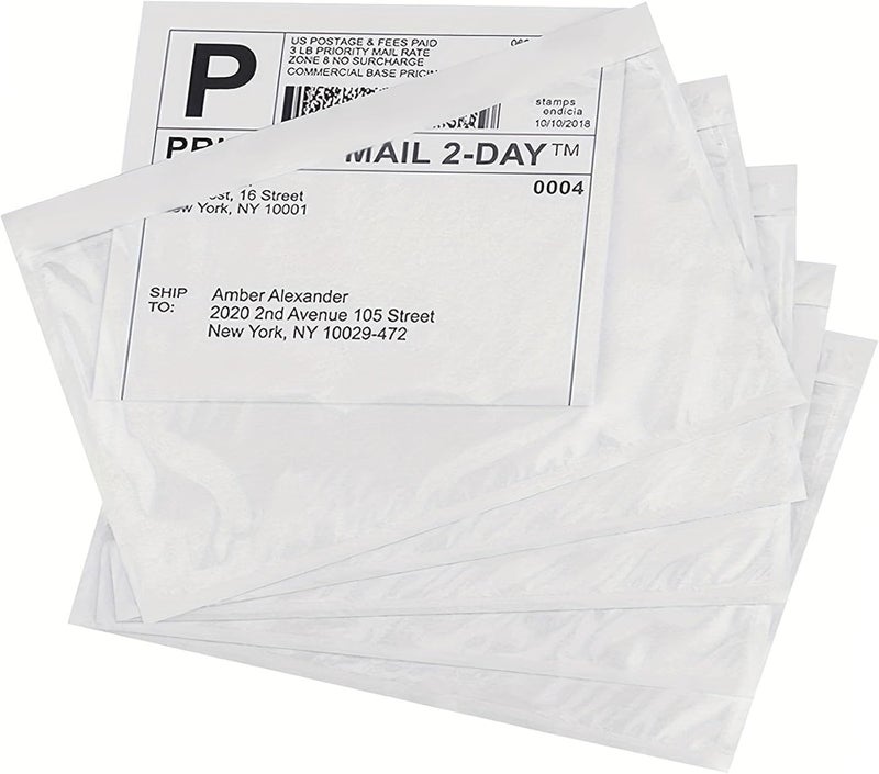 MBLABEL 500 Pcs-7.5x5.5 Packing List Mailing Envelopes Shipping Envelopes Packing List Clear Adhesive Shipping label sleeves Shipping Supplies for Small Businesses - Image 4
