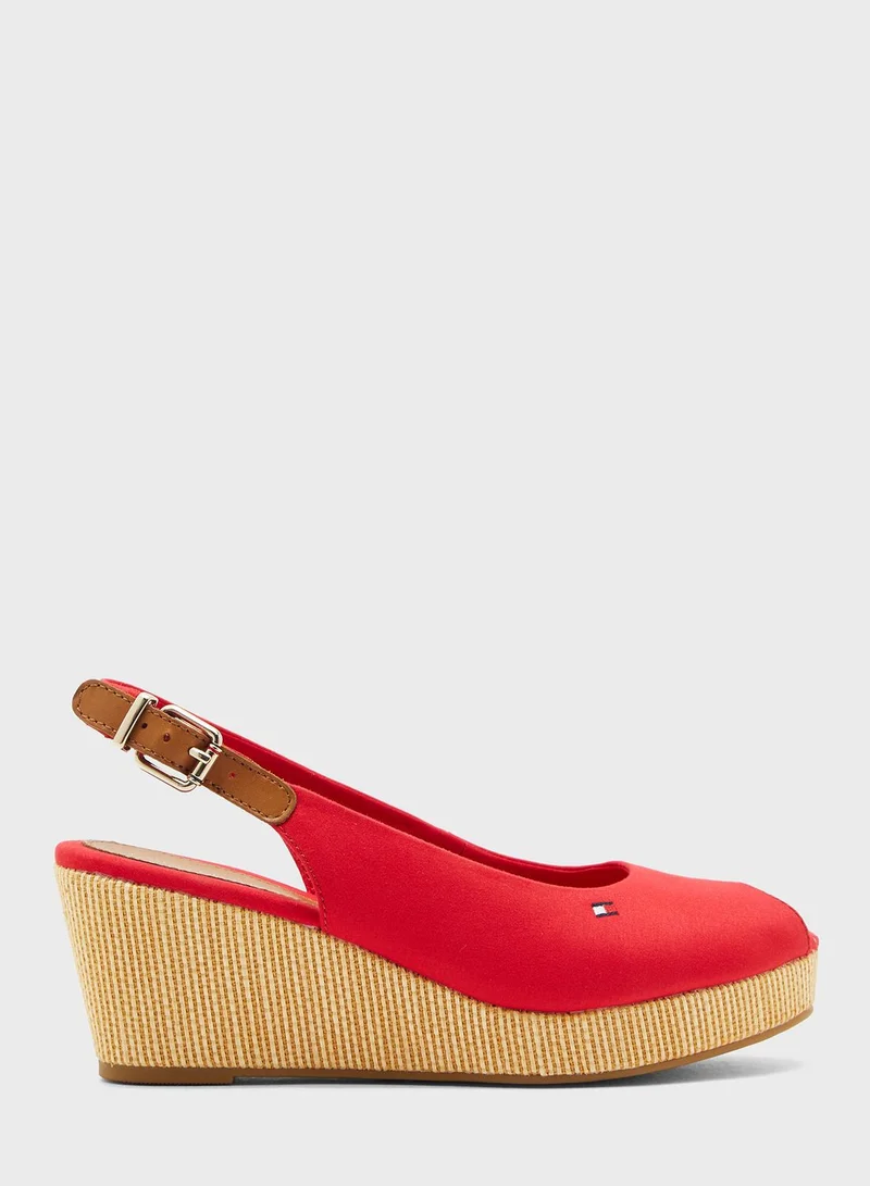 TOMMY HILFIGER Iconic Elba Sling Back Wedge Sandals