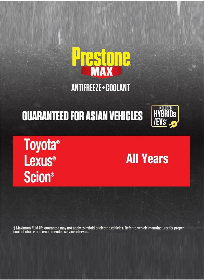 Prestone - Prestone MAX Asian Vehicles (Red) Antifreeze + Coolant – Ready to Use 50/50, 1 Gallon – Pack of One - Image 1