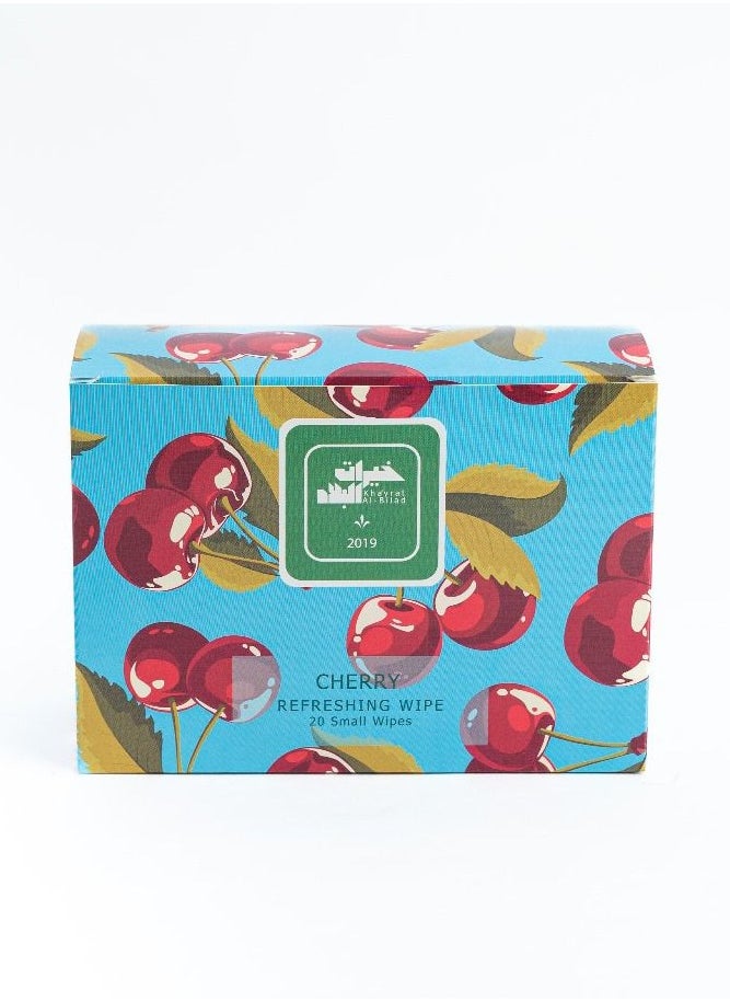 Generic Refreshing Antibacterial Wet Wipes with Scent ( CHERRY ) - 20 Wipes  - Image 1