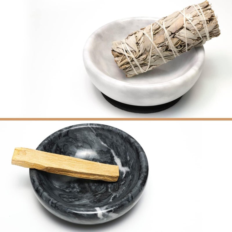Vrupin Natural Marble Incense Burner, Handmade Incense Stick Incense Burner Reflux Burner, Ideal for use in Meditation, Incense Smokers and Decoration. (Grey) - Image 4