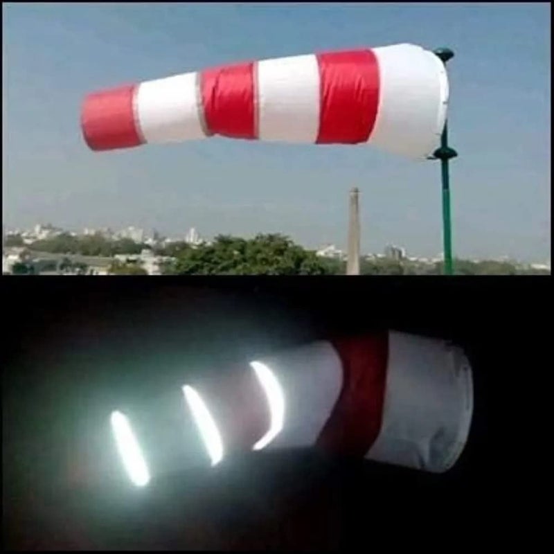 K T I ® Wind Sock 6 Feet With 4 Reflective Tape Double Stitch Fabric Waterproof Flag For Airport & Industries To Indicate Wind Direction- Red And White Pack Of 1 - Image 5