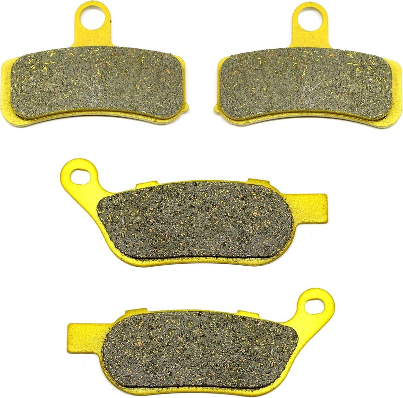 Master Chen Front Rear Brake Pads Brakes for Harley FLSTC Heritage Softail Classic 2008-2014 - Custom 2008-2010 - Softail FLSTN Deluxe FXST 2008-2014 - FLS Softail Slim 2012-2014 FA457 FA458 MC0498 - Image 1