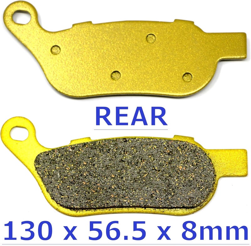 Master Chen Front Rear Brake Pads Brakes for Harley FLSTC Heritage Softail Classic 2008-2014 - Custom 2008-2010 - Softail FLSTN Deluxe FXST 2008-2014 - FLS Softail Slim 2012-2014 FA457 FA458 MC0498 - Image 5