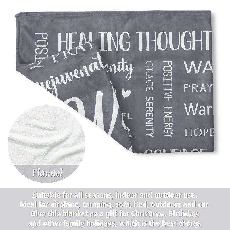Afterprints Warm Hugs Healing Blanket - Get Well Soon Gifts for Women Men  Breast Cancer Chemo Gifts  Sympathy Inspirational Blanket  Thinking of You Gift  Soft Throw Blanket 50""x60"" - Image 5